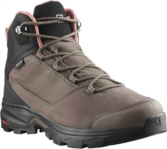 Salomon Womens Outdoor Shoes Outward GTX W Peppercorn/Black/Brick Dust 36 2/3