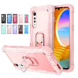 Bumper Military Grade Protective Phone Cover For Samsung Galaxy A52 A72 A32 A12 A02s Shockproof Dustproof Ring Holder Back Cover For Samsung Galaxy S20 FE 5G Lightinthebox