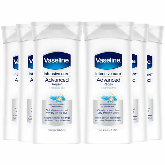 Vaseline Intensive Care Body Lotion, Advanced Repair, 6 Pack