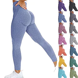 Women Seamless Leggings Workout Butt Lift Tights Ruched Push Up Tummy Control Leggings Sport Gym Yoga Fitness Cycling Running Athleisure Activewear Lightinthebox