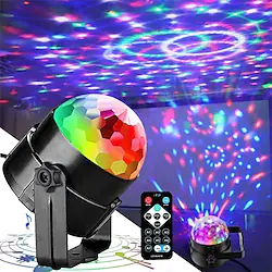 7 Color DJ Strobe Led Disco Ball 3W Sound Control Laser Projector RGB Stage Light Effect Light Music Christmas Party Bedroom Décor Lightinthebox