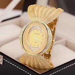 Hot Sale Ja010 Watch Oval Broadband Gold Silver Mesh Strap Watch Decoration World Time Ladies Fashion Watch Lightinthebox