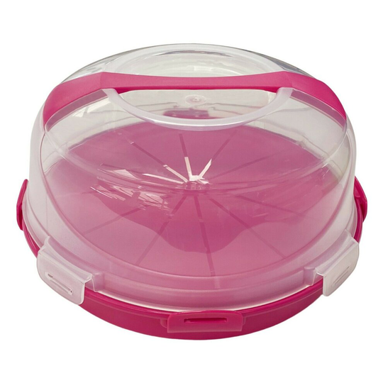 Large Round Cake Carrier With Ice Pack Space Plastic Cake Box Storage Container