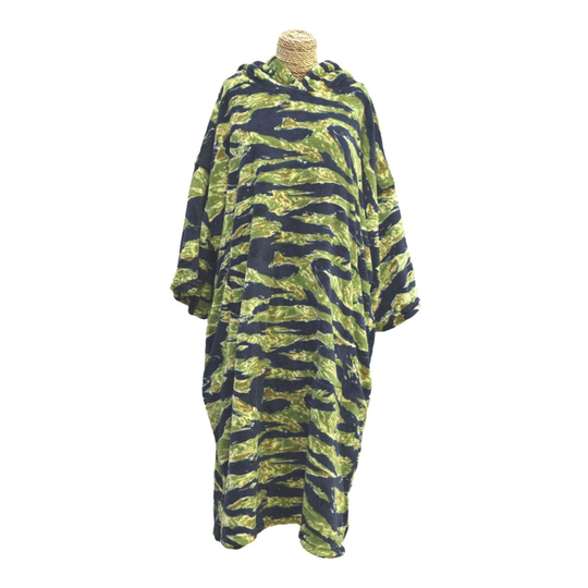 TLS Tools Microfibre Poncho Beach Robe - Tiger Camo