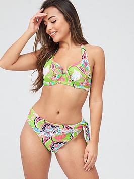 Pour Moi Heatwave Halter Underwired Top - Green