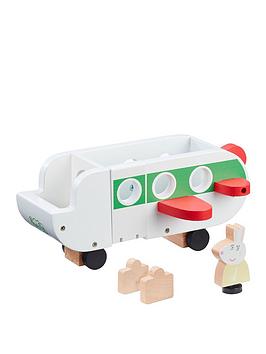 Peppa Pig Peppa'S Wooden Play Aeroplane &Amp; Figure