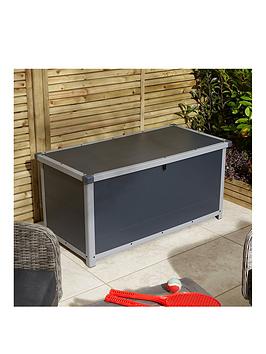 Rowlinson Airevale 4X2 Ft Cushion Box Garden Storage - Dark Grey