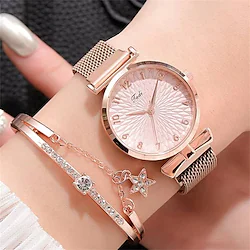 Luxury Women Bracelet Quartz Watches For Women Magnetic Watch Ladies Sports Dress Pink Dial Wrist Watch Lightinthebox