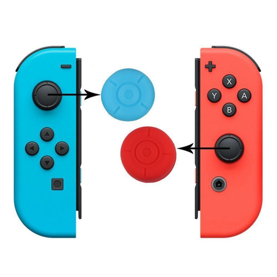 4x Rubber Stick Cover Thumb Grip Caps Analog Controller For Nintendo Switch[Blue]