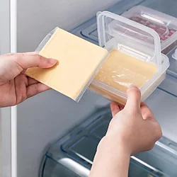 Cheese Slice Flip Storage Box Butter Cubes Transparent Case Refrigerator Organizer For Onion Ginger Garlic Fruit Crisper Lightinthebox
