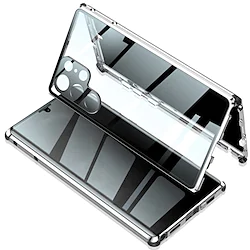 Phone Case For Samsung Galaxy Full Body Case S22 Ultra S21 FE Anti peep Four Corners Drop Resistance Anti-Scratch Solid Colored Aluminum Alloy Lightinthebox