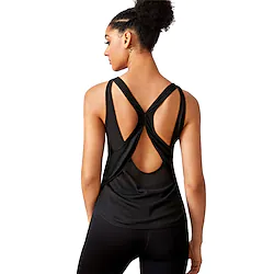 Women's Crew Neck Yoga Top Summer Open Back Cross Back Solid Color Black Yoga Fitness Gym Workout Vest / Gilet Top Sleeveless Sport Activewear Quick Dry Moisture Wicking Breathable Stretchy Loose Lightinthebox