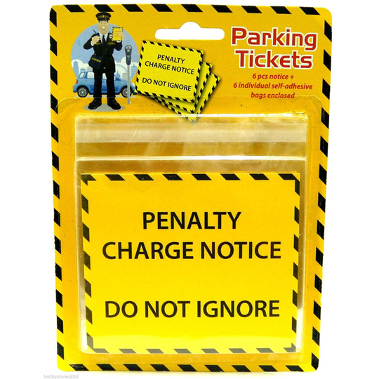 Fake Parking Ticket Good Fun Joke Penalty Charge Notice Fine Prank Novelty x 6 by Henbradnt