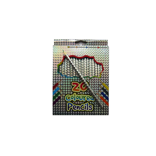 Childrens Colouring Pencils, Holographic Outer, Box of 20