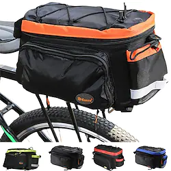13 L Bike Trunk Bag with Rain Cover Bicycle Rack Rear Carrier Bag Extendable Large Capacity Saddle Bags Waterproof Bicycle Rear Rack Luggage Carrier Perfect for Cycling Traveling Camping Outdoor Lightinthebox