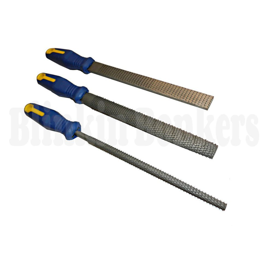 T/zone 3pc Quality Wood Rasp Set Softgri - Soft Grip File Working Carving - rasp set 3pc wood soft grip file working carving shaping smooth handle