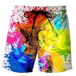Men's Swim Shorts Swim Trunks Shorts Board Shorts Beach Shorts Drawstring Elastic Waist Elastic Drawstring Design Graphic Print Graffiti Breathable Quick Dry Short Casual Daily Holiday Streetwear Lightinthebox