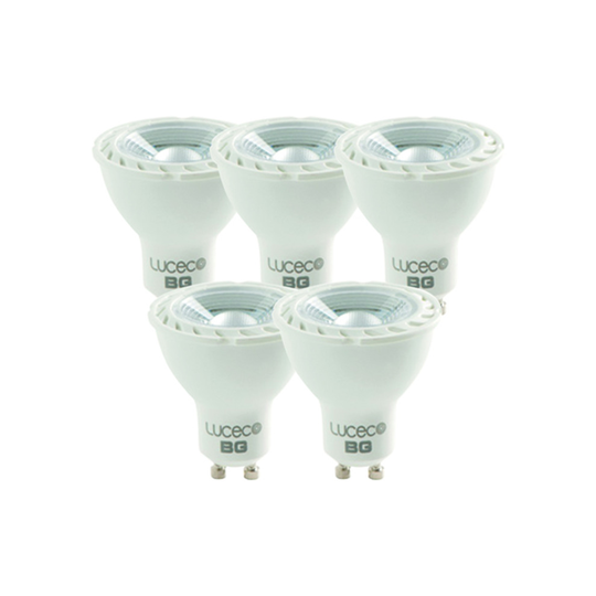LUCECO LED 4w GU10 300Lm Warm White Lamps - Box of 5