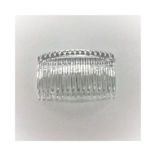 Pack of 2 Hair Side Combs - Medium Clear Grip