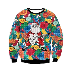 Inspired by Christmas Santa Claus Cosplay Costume Hoodie Pattern Graphic Hoodie For Men's Women's Unisex Adults' 3D Print 100% Polyester Casual Daily Lightinthebox
