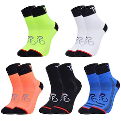 Compression Socks Athletic Sports Socks Crew Socks Cycling Socks Men's Football / Soccer Cycling / Bike Breathable Wearable 1 Pair Winter Solid Color Chinlon Black White Orange M L XL Lightinthebox
