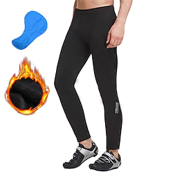Men's Cycling Tights Cycling Padded Shorts Bike Coverall Mountain Bike MTB Road Bike Cycling Sports Thermal Warm Breathable Quick Dry Moisture Wicking Black Clothing Apparel Bike Wear Lightinthebox