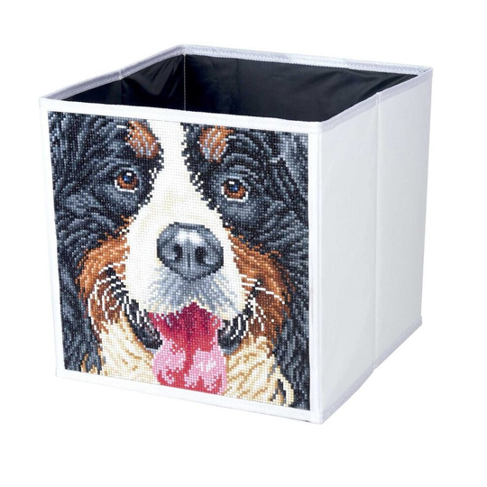 (Dog) 5D Diamond Painting / Crystal Art Foldable Canvas Storage Box