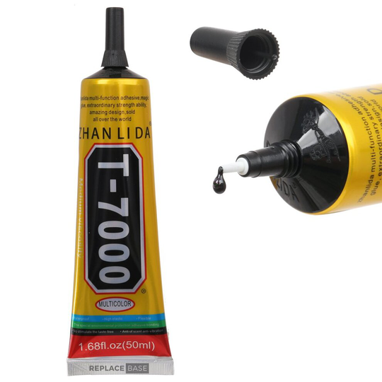 Zhanlida T7000 Black Contact Adhesive Repair Glue With Precision Applicator Tip | 50ML