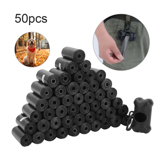 Pet Dog Cat Waste Garbage Case+Poop Pick Up Bags Holder Poo Poop Bags