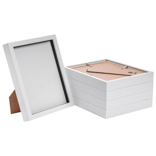 Box Picture Frame Deep 3D Photo Display 8x10 Inch Standing Hanging White x5