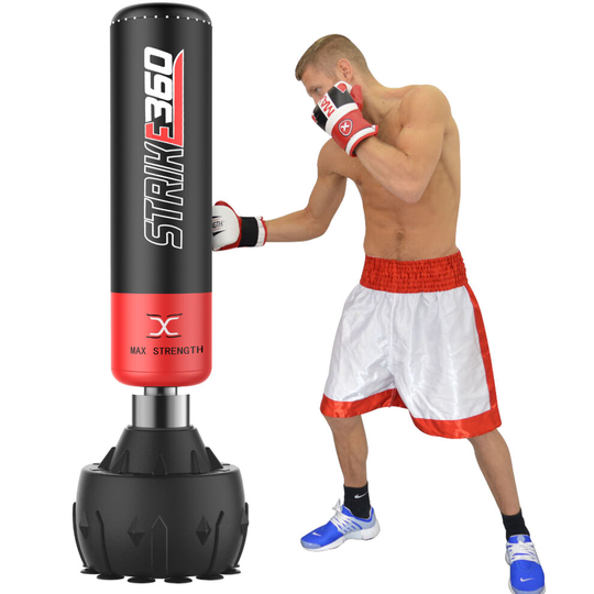 6ft Strike 360 Free Standing Boxing Punch Bag Stand Kick Heavy MMA Martial Art