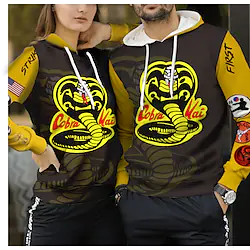 Inspired by Cobra Kai the Karate Kid Cobra Kai Hoodie Cartoon Print Harajuku Graphic Kawaii Hoodie For Men's Women's Adults' 3D Print Terylene Lightinthebox