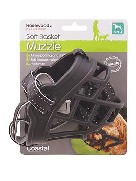 Rosewood Coastal Soft Basket Muzzle Black Size 4