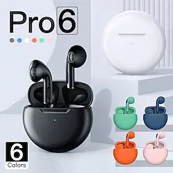 PRO6 True Wireless Headphones TWS Earbuds In Ear Bluetooth 5.1 Stereo with Charging Box Smart Touch Control for Apple Samsung Huawei Xiaomi MI Zumba Everyday Use Traveling Mobile Phone Lightinthebox