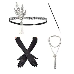 Headbands Pearl Necklace Halloween Costume Outfits 1920s Halloween Alloy For The Great Gatsby Cosplay Women's Costume Jewelry Fashion Jewelry / Gloves / Cigarette Stick / Gloves / Cigarette Stick Lightinthebox