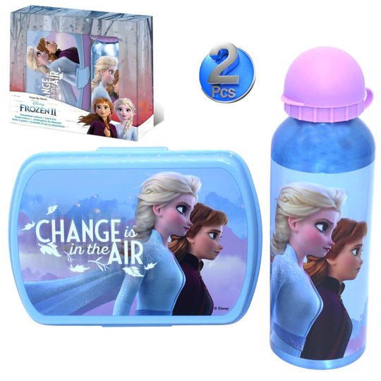 (FrozenII) Kids Licensed Lunch Box & Aluminum Water Bottle
