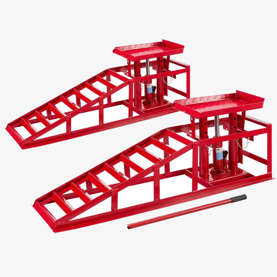 Arebos XXL Car Ramp | Lifting Platform | Car Ramp | 245 mm drive-up width | Drive-up ramp | Lifting Platform | Height Adjustable 2 T | (Set of 2)