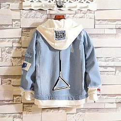 Inspired by Chainsaw Man Denji Cartoon Manga Outerwear Anime Graphic Street Style Outerwear For Men's Women's Unisex Adults' Hot Stamping Denim Lightinthebox