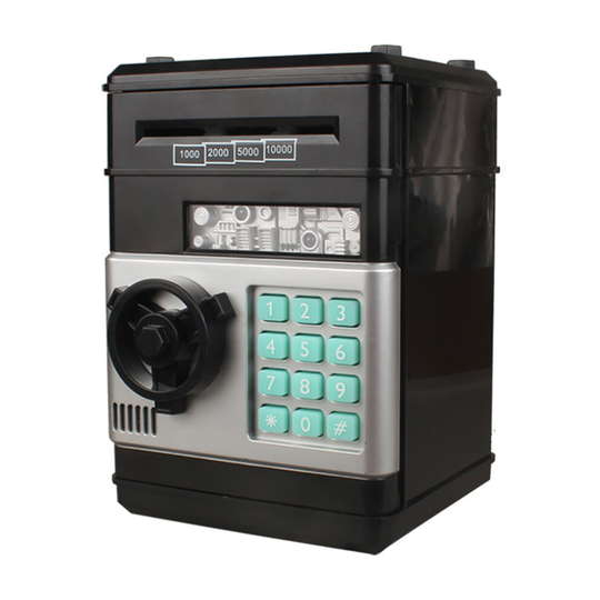 (black) Money Box for Kids Ages 3-12,Electronic ATM Money Safe for Kids Money Bank Piggy Bank for Boys Girls ATM Password Money Safe Savings Money Box