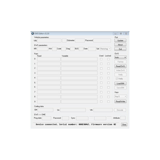BMW Editor 3.2.0 - EWS Immo Editor - Key Programming Tool - Download