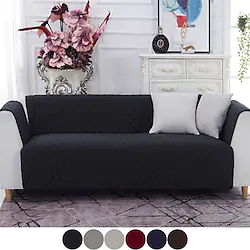 Sofa Cover Slipcover Sectional Couch Armchair Loveseat 4 Or 3 Seater Plain Solid Color Soft Durable Lightinthebox