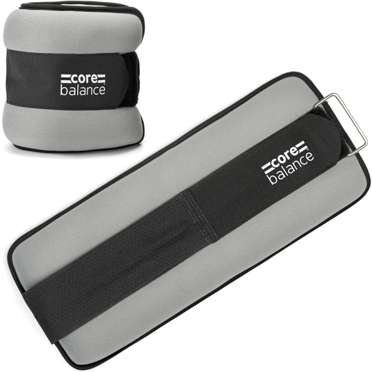 (2kg, Grey) Ankle Wrist Weights x 2 Neoprene Adjustable Running Walking Strength Training