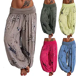 Women's Yoga Harem Pants Breathable Quick Dry Moisture Wicking Yoga Fitness Gym Workout Bloomers Bottoms White Yellow Rosy Pink Winter Plus Size Sports Activewear Micro-elastic Loose Lightinthebox