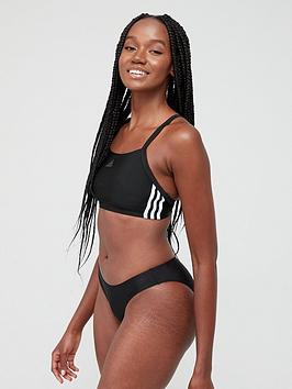Adidas Fit 3 Stripe 2 Piece Bikini - Black