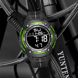Digital Watches SMAEL Top Brand Luxury Clock 50M Waterproof Watch Led Light Stopwatch reloj hombre 1377 Black Wristwatches Men Lightinthebox