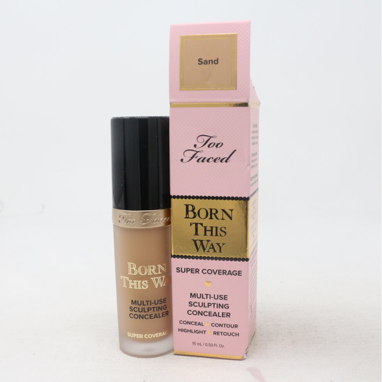 (Sand) Too Faced Born This Way Super Coverage Concealer 0.5oz/15ml New With Box