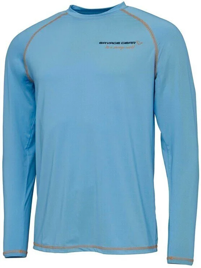 Savage Gear T-Shirt Aqua UV Long Sleeve Tee Bonnie Blue L