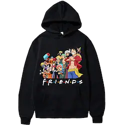 Inspired by One Piece Film: Red Monkey D. Luffy Hoodie Cartoon Manga Anime Front Pocket Graphic Hoodie For Men's Women's Unisex Adults' Hot Stamping 100% Polyester Lightinthebox