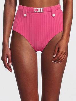 Solid & Striped The Annie Solid Rib Bottoms - Pink