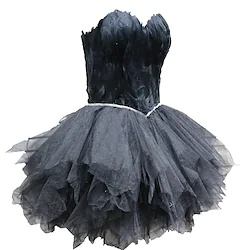 Black Swan Little Black Dress Elegant Cocktail Dress Vintage Dress Dress Masquerade Prom Dress Women's Costume Vintage Cosplay Homecoming Sleeveless Dress / Tulle Lightinthebox